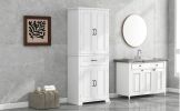 Bathroom Storage Cabinet with Doors and Drawer, Multiple Storage Space, Adjustable Shelf