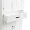 Bathroom Storage Cabinet with Doors and Drawer, Multiple Storage Space, Adjustable Shelf