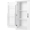 Bathroom Storage Cabinet with Doors and Drawer, Multiple Storage Space, Adjustable Shelf