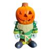 Halloween Ornament 2022,4 Pcs Pumpkin Knight Garden Ornament Decorative Glowing Small Pumpkin Head Resin Ornament