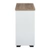 Woven Paths 32" Sliding Slat Door Accent Cabinet, ding Single Slat Door Storage Console