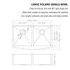 33 Inch Farmhouse Apron Handmade Stainless Steel Kitchen Sink, 18 Gauge Apron Front Double Bowl 50/50 Kitchen Sink with Drain Kit