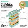Stylish Bento Box for Adults Upgraded Version Perfect for Work Travel and On the Go Meals 32 oz Green