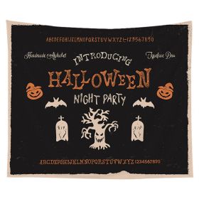 Halloween Night Tapestry Wall Hanging Haunted Woods and Pumpkins for Bedroom (Color: Q1)