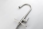 Kitchen Faucets with Pull Down Sprayer Commercial Stainless Steel Single Handle Single Hole Kitchen Sink Faucet